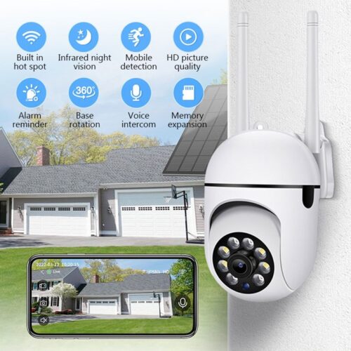 1MP PTZ WIFI IP Camera Audio CCTV Surveillance Camera Outdoor 4X Digital Zoom Night Vision Wireless Camera Waterproof Security
