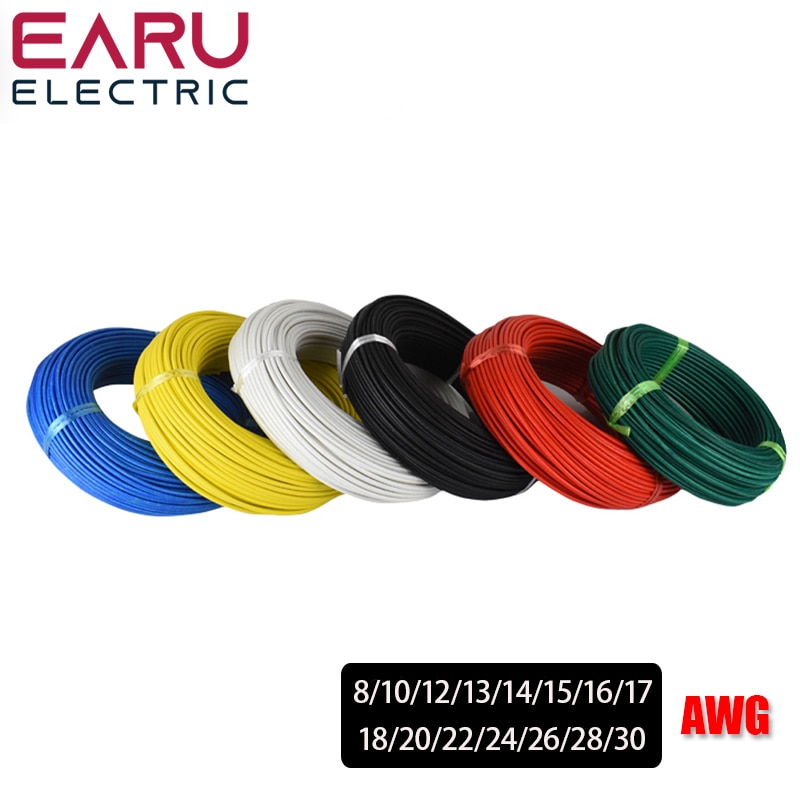 5Meters-Lot-Heat-resistant-Soft-Electrical-Silicone-Wire-Cable-8-10-12-14-16-18-20