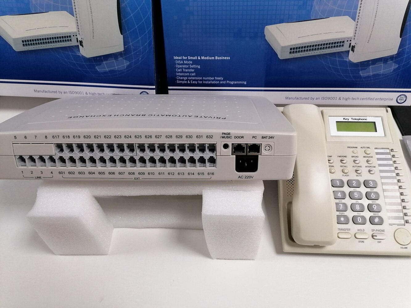 Advanced-Telephone-PBX-System-CP432-4-Landlines-and-32-Output-Extensions-with-a-Keyphone-as-the-4