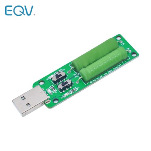 USB Resistor Electronic Load w/Switch Adjustable 3 Current 5V Resistance Tester